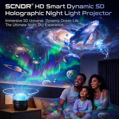 🎈✨SCNDR® 360° Smart Holographic Starry Sky Projector (HD Smart Dynamic 5D)
