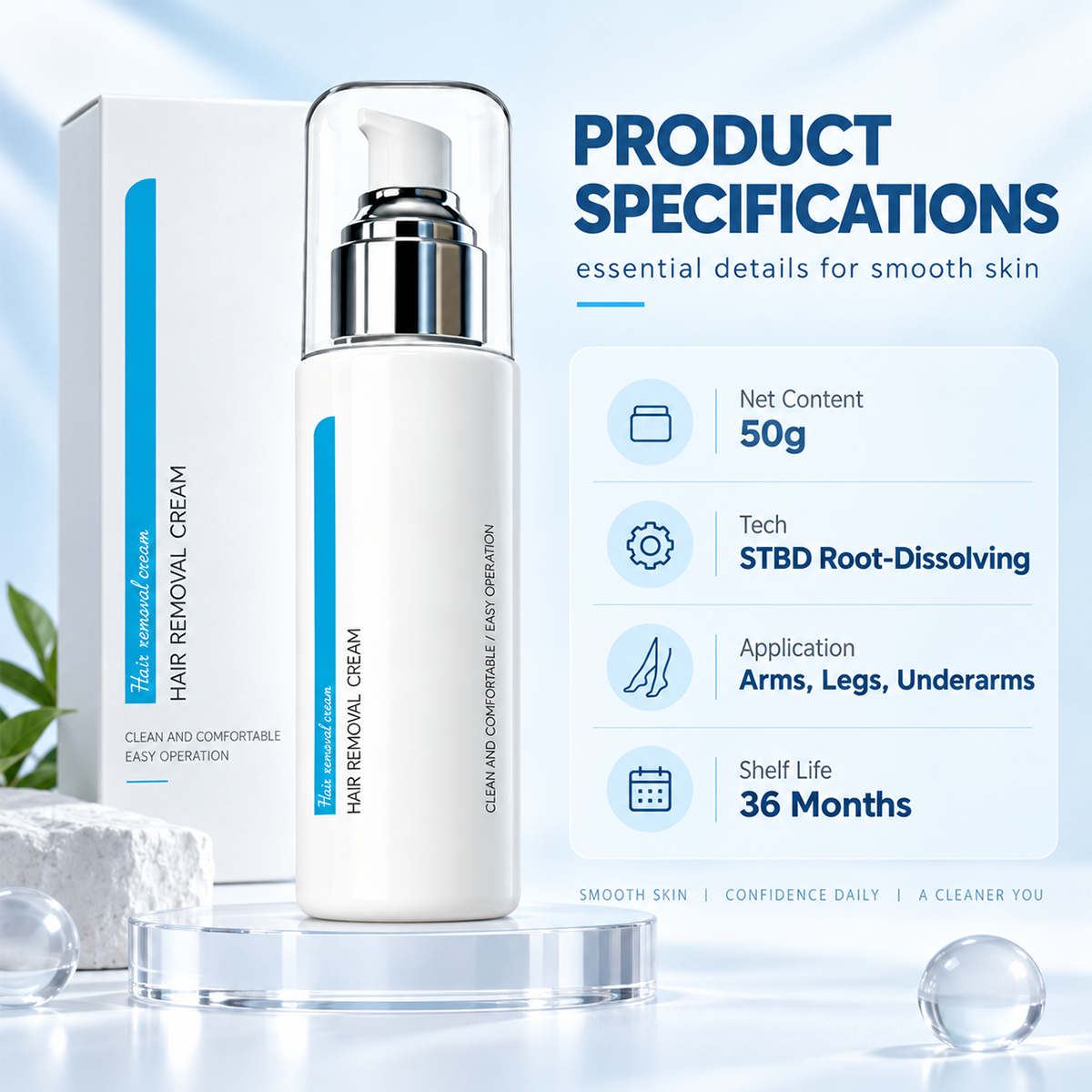 ❄️🎁 Ice‑Cooling Hair Removal Cream – Gentle for Sensitive Skin ✨