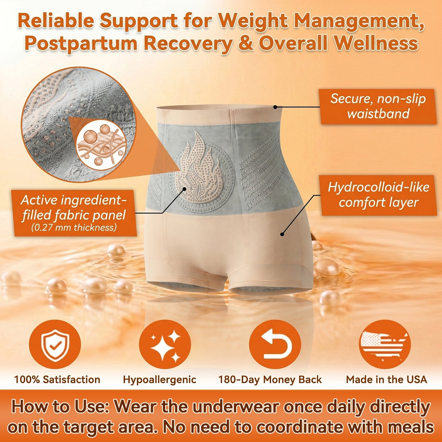 模板图版PAURAJU® 30-Min All-in-One Micro-Particle Fat-Burning Shorts✅Ignites deep microcirculation to melt fat, flush toxins, and reverse metabolic aging.