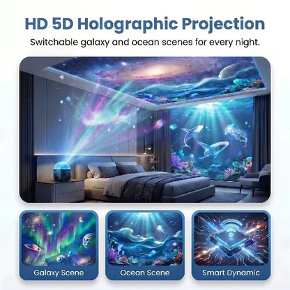 🎈✨SCNDR® 360° Smart Holographic Starry Sky Projector (HD Smart Dynamic 5D)